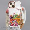 IPhone 14 Plus Case, Full Camera Protection, Shockproof, Skin-Friendly,, with Puff Case Design, Colorful Figurines + Lanyard