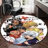1 шт. Ковер Круглый с Дизайном из Аниме и Мультфильма Hunter x Hunter, Коврик под Офисное Кресло, Нескользящий Ковер для Декора Дома, Гостиной, Спальни