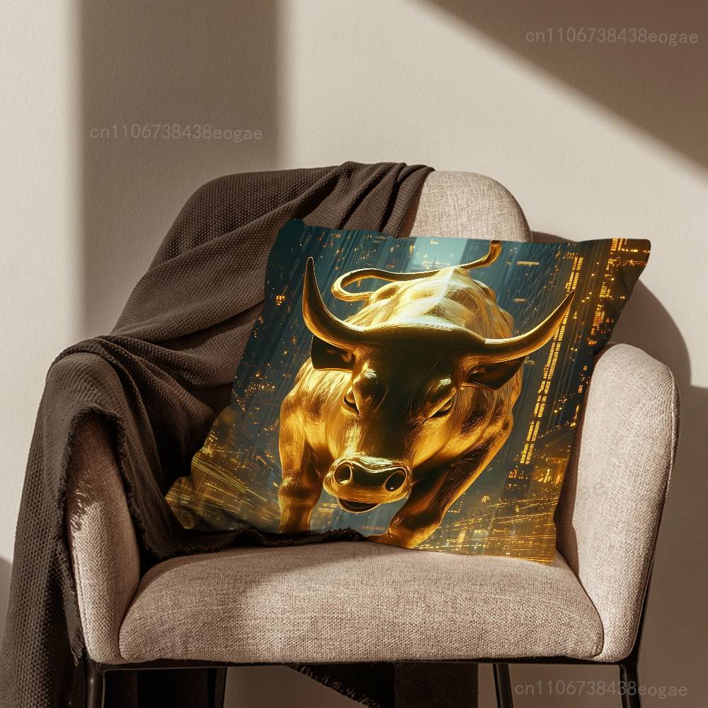 Day Trading Art Pillow Case For Room Sofa Cushion Cover Suitable For Home Bedroom Decoration And Protector