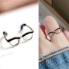 Little Painted Glasses Ring For Women Adjustable Open Ring Cute Fashion Accessories Handmade Designer Zircon Lover Girl Gift