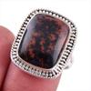 Natural Mahogany Obsidian Gemstone 925 Solid Sterling Silver Ring Size 8 z0L01