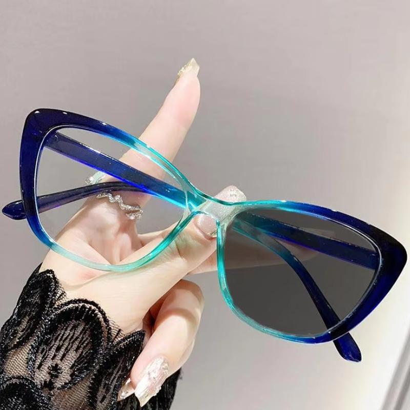 Фотохромные очки для близорукости «кошачий глаз» для женщин, защитные от ультрафиолета, очки для близорукости, изменяющие цвет, диоптрии до -4,0