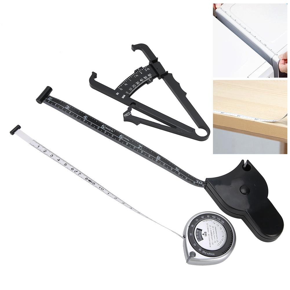 Тестер жира в организме, выдвижная измерительная лента для талии, измерительный инструмент для измерения индекса массы тела, калипер для измерения потери веса