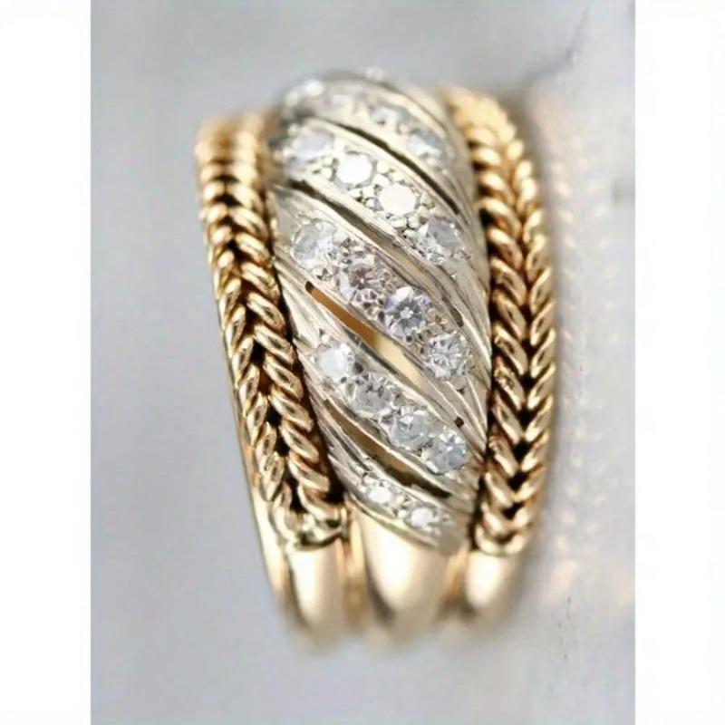 Женское кольцо со сверкающим кубическим цирконием, идеальный подарок на годовщину/День святого Валентина для девушки, подходит для помолвки/свадьбы