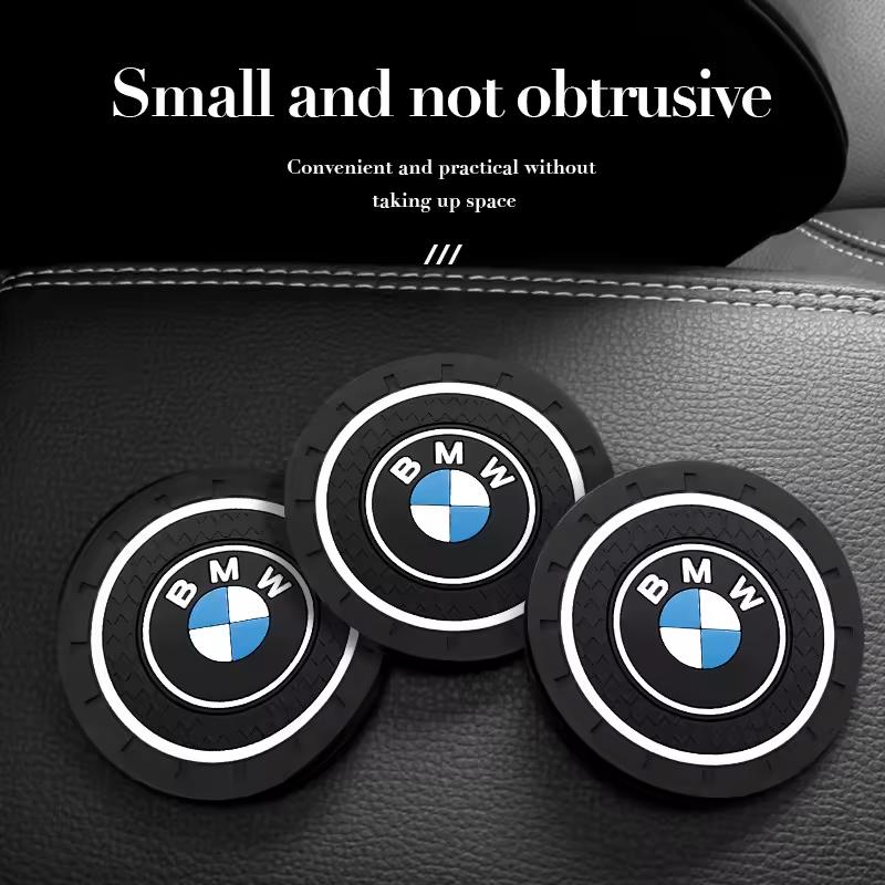 2Pcs For Bmw M Performance E46 E90 E60 F30 F10 E39 F20 pendant Silica Gel Car Coaster Water Cup Anti-slip Pad Auto Accessories rvzc66