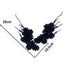 Black And White I Polyester Embroidery Hollow Pair Of Flower Beads Drilling Sewing Lace Diy Collar Decorative Clothing Accessories
