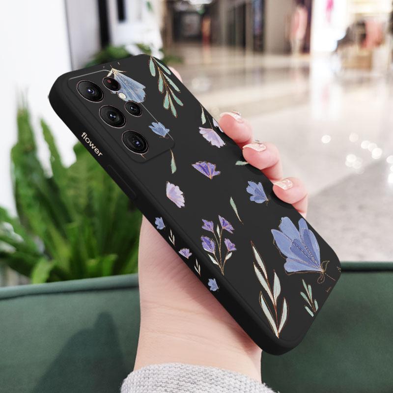 Fresh Flowers Phone Case For Samsung Galaxy S25 S24 S23 S22 S21 S20 Ultra Plus FE S10 Note 20 ultra 10 Plus Cover