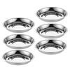 6Pcs Stainless Steel Food Round Pasta Bowlsss Round Dinner Round Pasta Bowlsss Fruit Trays Pasta Salad Snack Dessert Dishes