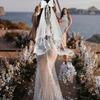 Polyester Bow Veil Hair Hoop Mesh Bridal Tulle Portable Girls Head Gauze  Birthday Headdress