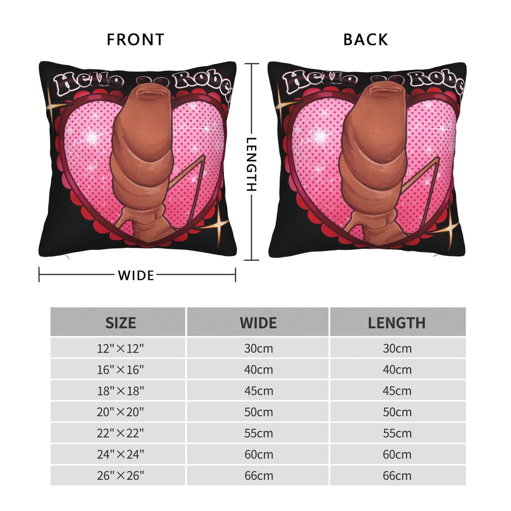 Marcus The Worm Hello Robert Pillow Case Soft Pillow Cover Kawaii Pillowcases For Chair Sofa Home Decor