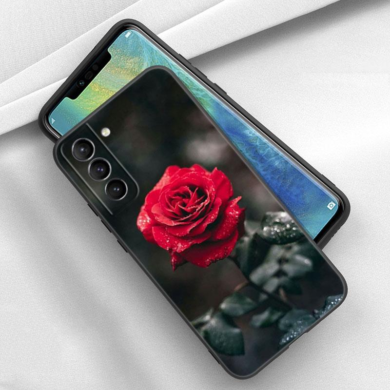 Яркий чехол для телефона с цветами красной розы для iPhone Samsung Galaxy Redmi Xiaomi Oppo OnePlus Note SA 7 8 9 10 11 12 13 14 20 21 22 23 53 54 Pro Max Ultra