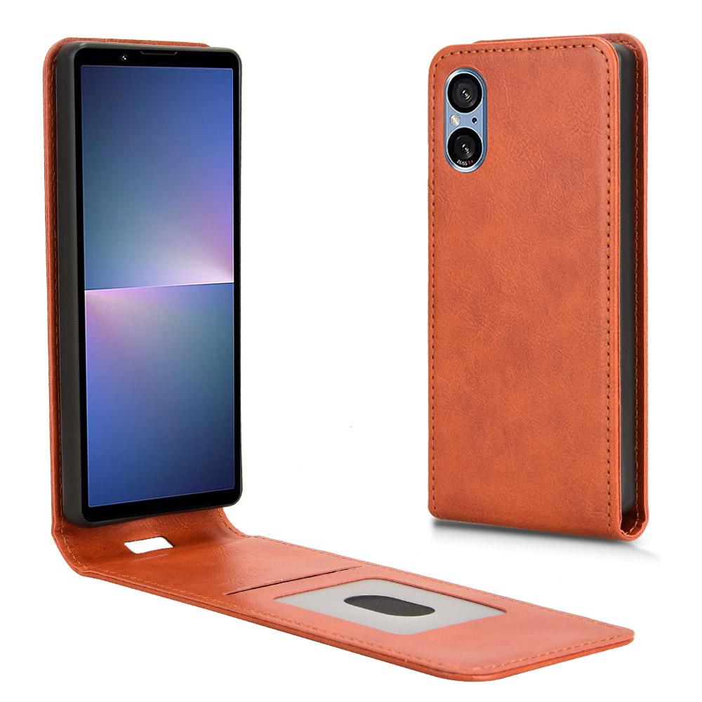 Для Sony Xperia 5 V Чехол с карманом для карт Магнитный вертикальный флип Кожаный чехол для телефона