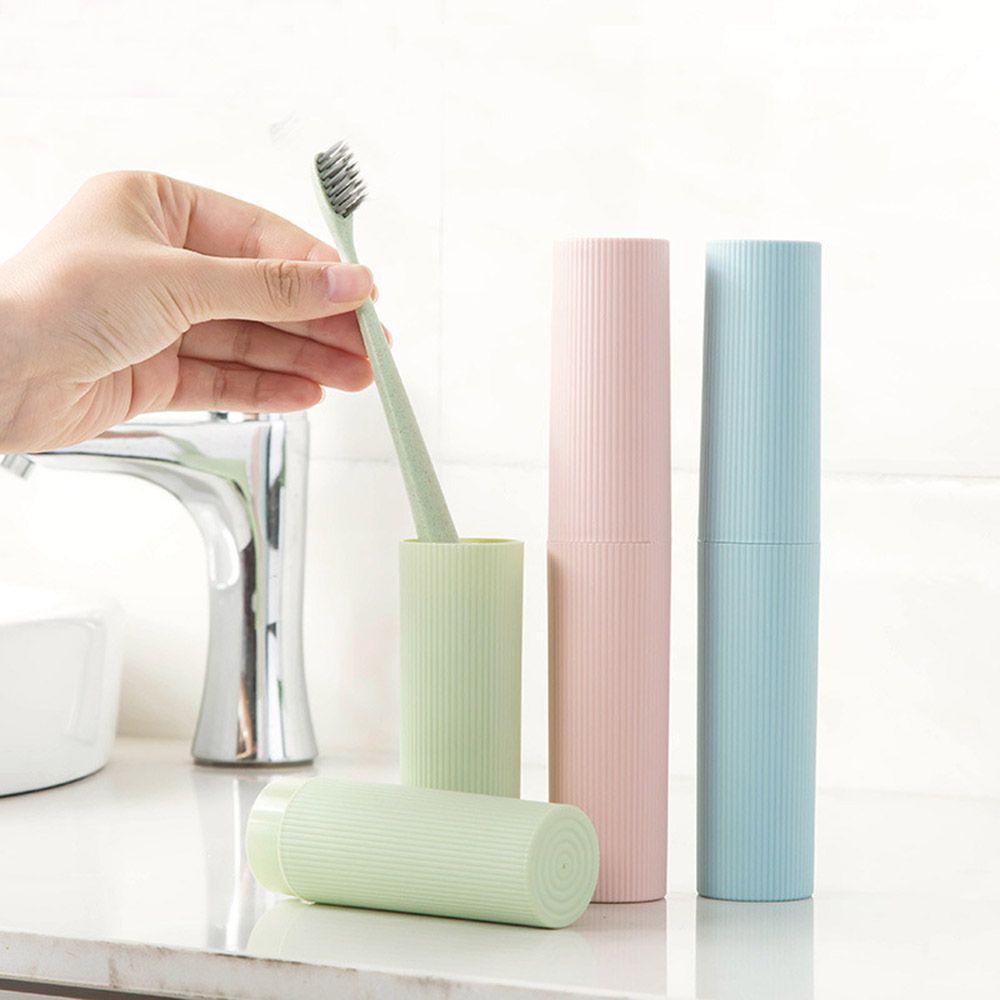 New Travel Portable Toothpaste Cylinder Case Storage Box Toothbrush Holder Plastic