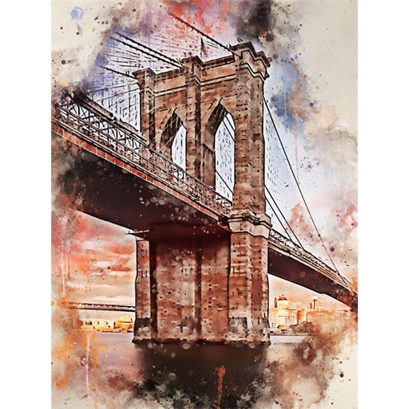 Abstract Diamond Painting 5d Diy Architecture Diamond Embroidery Scenery Cross Stitch Full Round Drill Home Decor Gift