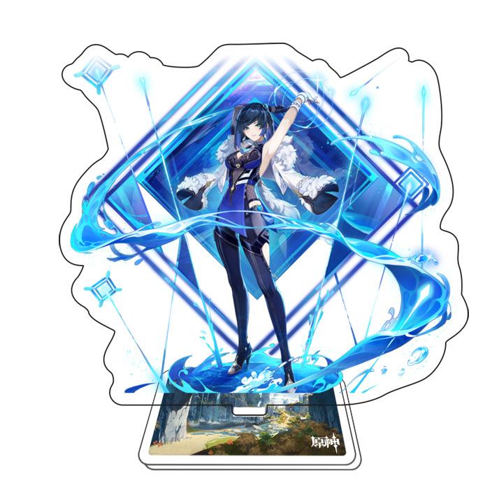 Game Anime Open World Impact Acrylic Cosplay Character Stand Acrylic Figure Stand Painted Desk Decor Ornament Gift