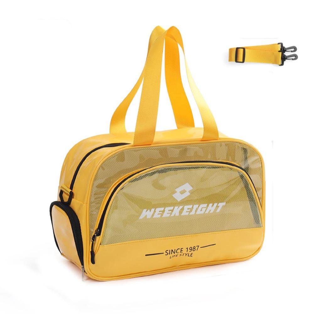 Large Capacity Transparent Fitness Bag With Strap Beach Handbag Portable Clear Wash Bag Swmming