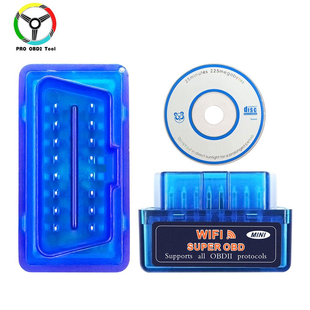 New Super Mini ELM 327 V1.5 WiFi OBD2 ELM327 V 1 5 WI-FI OBDII Diagnostic Tool for Android/Ios/Windows/PC obd Scanner