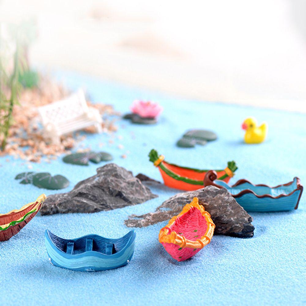 Accessories Micro Landscape Miniature Ship Home Decorations Boat Figurine Artificial Paddle