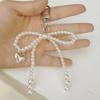 Sparkling Keyring with Dazzling Bowknot Pendant Stylish Bowknot Pendant Keyring Lovely Phonechain Key Chain Decoration