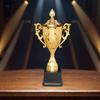 Gold Plastic Trophy Basketball Football Trophy 8.5 Inch Game Match Trophy with Lid Winners Award Trophy for Competition Race