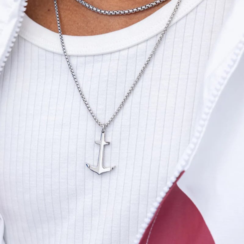 PIG & HEN Ожерелье Якорь - Серебро X Серебро