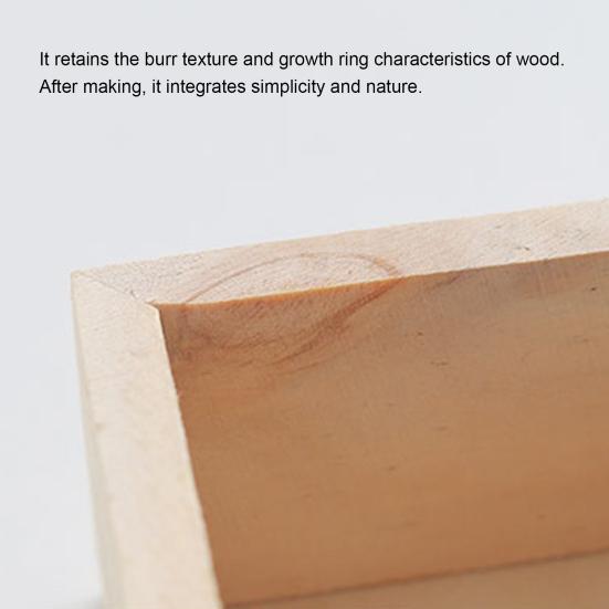 Основная деревянная коробка для хранения, квадратная универсальная мини-шкатулка для ювелирных изделий в деревенском стиле, товары для дома