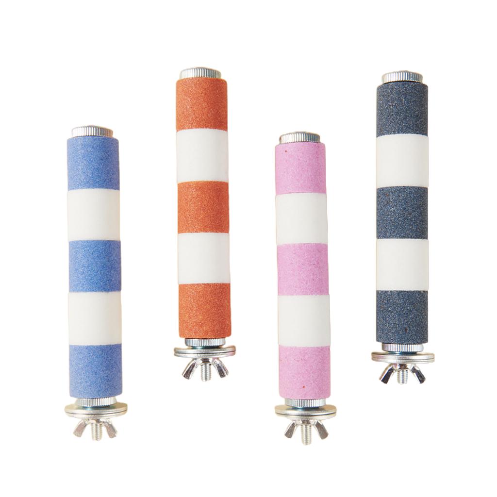 Керамическая подставка для птичьих жердочек, нетоксичная клетка для попугаев, игрушка для шлифовки ногтей, устойчивая скребковая станция для попугаев, зябликов, канареек