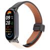 Для Xiaomi Smart Band 9/8 складной магнитный черный ремешок для часов из микрофибры с пряжкой