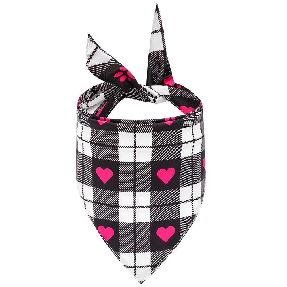 Tanpopo Custom Print Heart Pet Bandana Reversible Triangular Scarf Towel Valentine's Day Gift Funny Dog Bandanas Lovely Supplies