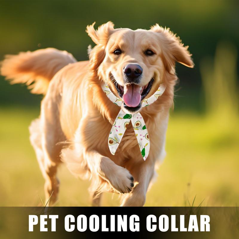 Dog Cooling Bandana Ice Scarf Bandana Instant Cooling Breathable Avocado Cat Scarf Pet Supplies Neck Cooler Wrap For Training