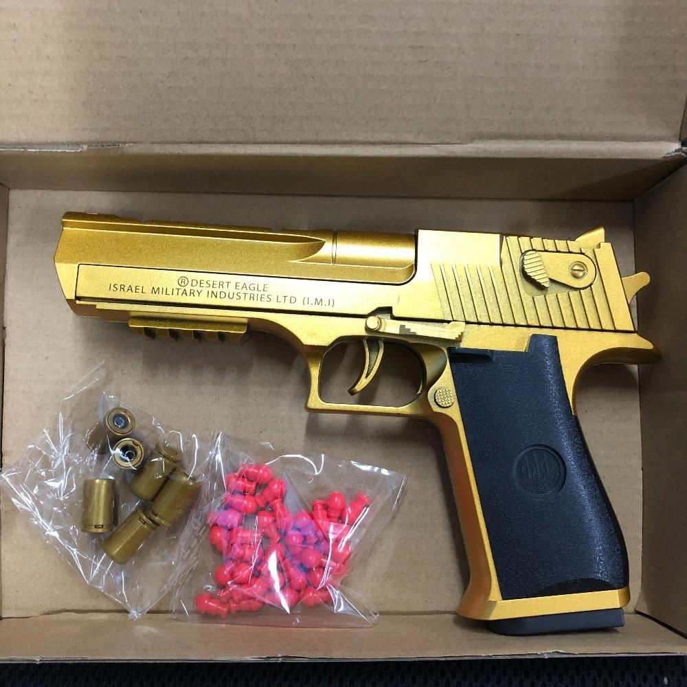 Пистолет с непрерывной стрельбой Desert Eagle Механический Пустой Подвесной Игрушечный Пистолет с Мягкими Пулями Выброс Гильз Игрушка-Снятие Стресса Подарок для Мальчиков