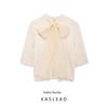 Kaslead New Arrival Women's Clothing Fashion Style Fashion Transparent Organza Bowknot Decoration Knitting Tops 2756126