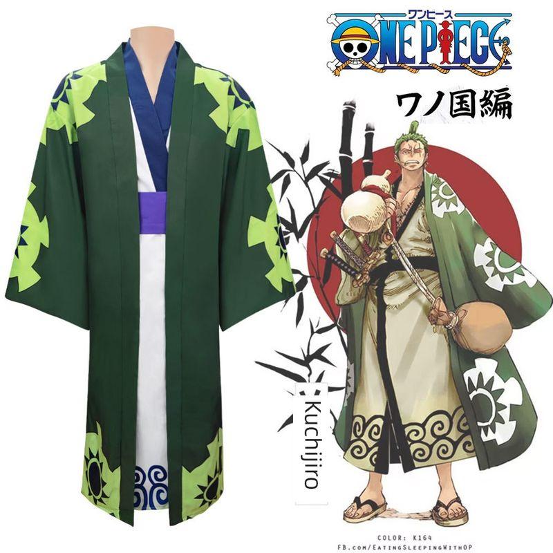 Jujiyuan One Piece Страна Вано Косплей Зоро Тэнро Юката Кимоно Японский Стиль Косплей