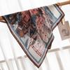 53*53CM 100% Mulberry Silk Square Scarf Oil Painting Luxury Scarves Sunscreen Shawl Neckerchief Gift