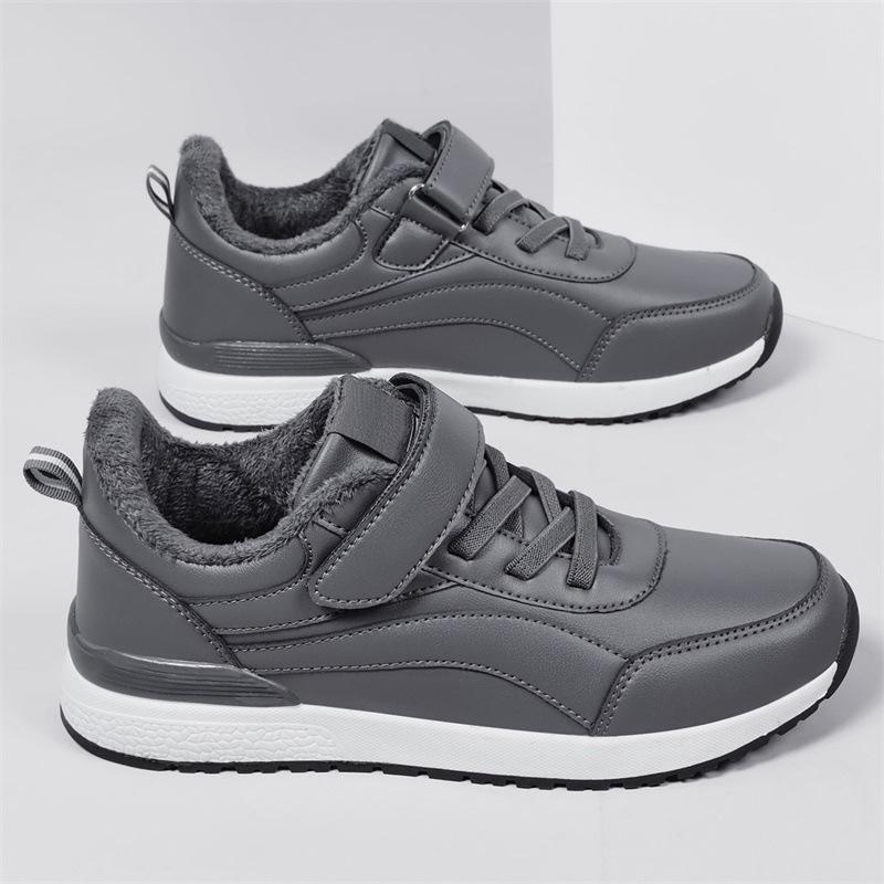 Мужские и женские зимние нескользящие полуботинки для ходьбы — толстые, теплые, с бархатной подкладкой, MX2066