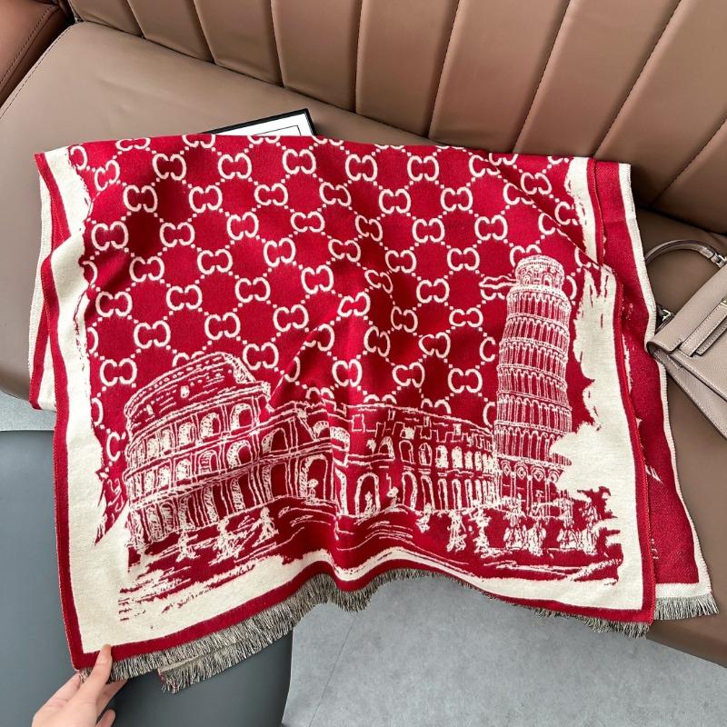 New Imitation Cashmere Scarf Women's Style Letter Pattern Warm Outer Multi-purpose Shawl