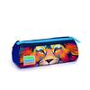 coral high Kids Navy Blue Saks Lion Patterned Three Compartment Pencil Bag 22041