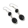 Черная шпинель Ручная работа 925 стерлинговое серебро Ювелирное изделие Серьга 1,85" g1y77
