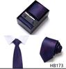 Мужской набор из шести предметов однотонный галстук-жаккард из полиэстерового шелка с логотипом на заказ