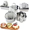 Mini Baking Ring Heat-resistant Multi-purpose Corrosion Resistant Stainless Steel Mousse Cake Mold Ring for Kitchen