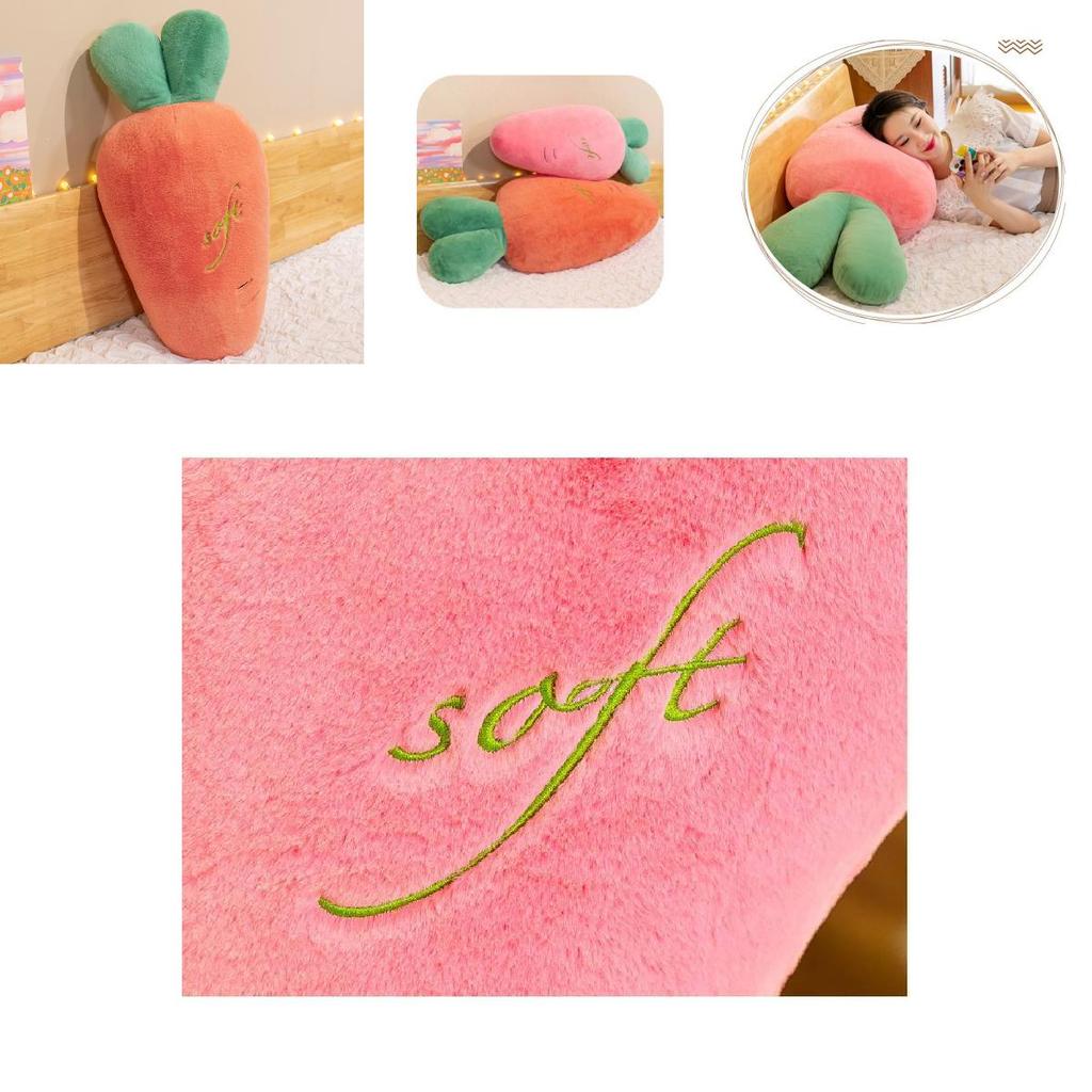 Cute And Colorful Carrot Plush Toy With Rabbit Fur Perfect For Kids And Bedroom Decor