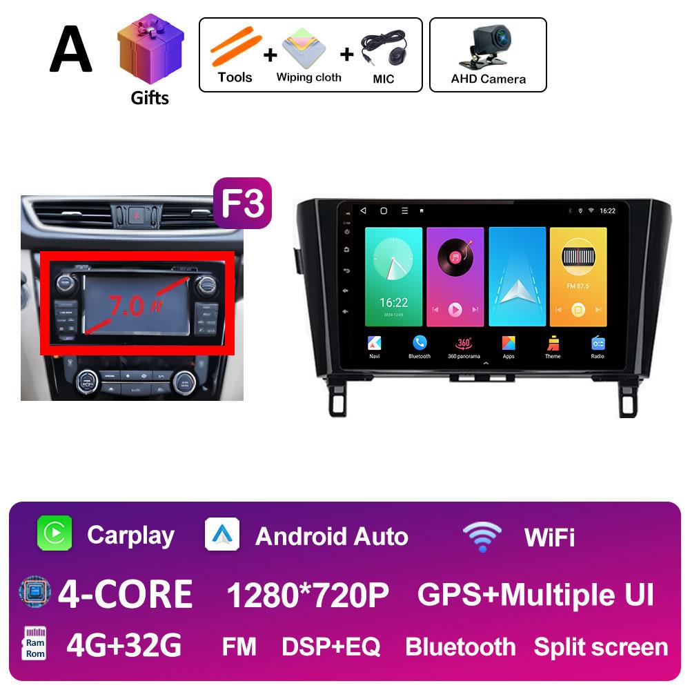 10,1-дюймовый Android 14 автомобильный видео для Nissan Qashqai J11 X-Trail 3 T32 2013 2014 2015 2016 2017 Радиоплеер DSP стерео автоинструменты