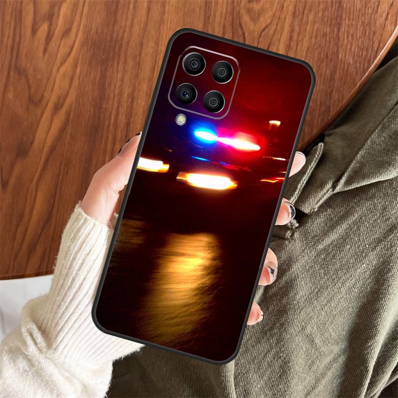 Полицейские Машины Свет Ночью Чехол Для Samsung Galaxy M14 M34 M54 M12 M32 M52 M15 M11 M13 M06 M16 M36 M56 M31 M53 M35 M55