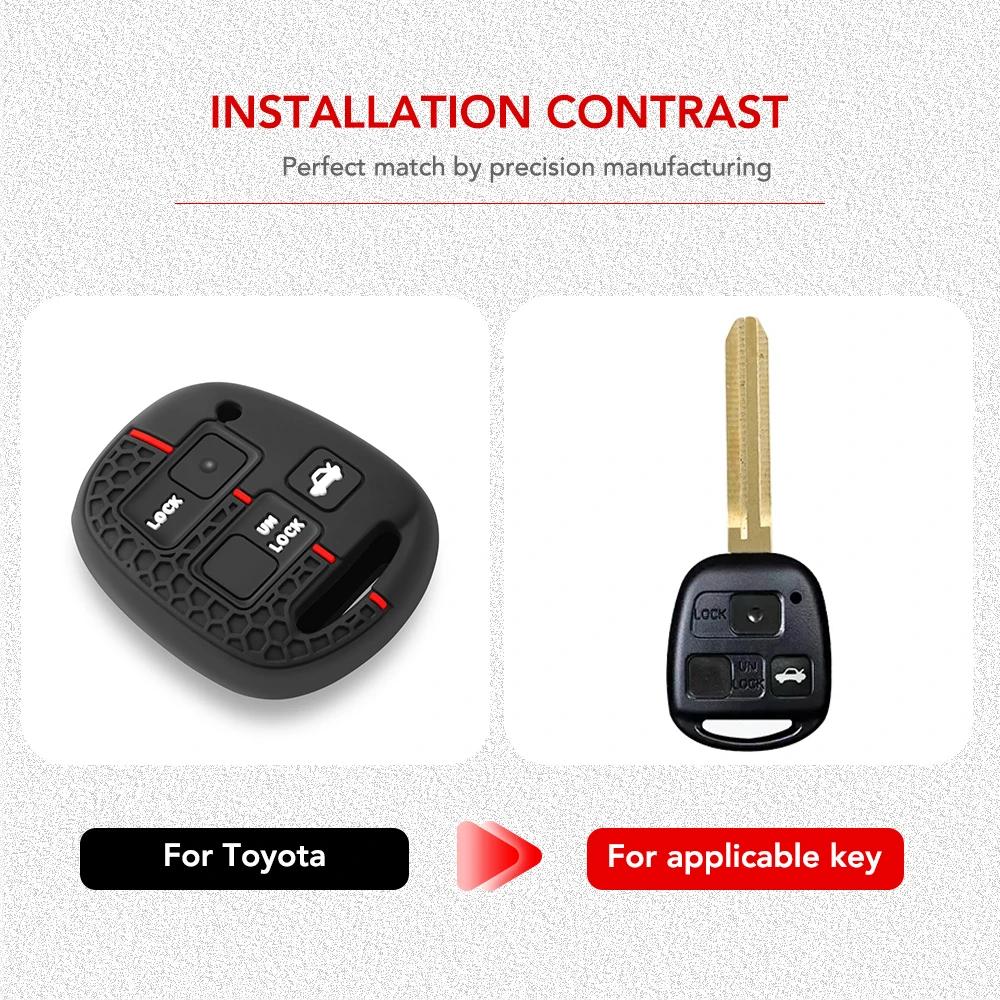 2 3 кнопки силиконовый чехол для автомобильного брелока чехол кожа для TOYOTA CAMRY RAV4 Corolla PRADO YARIS Tarago для LEXUS защитный брелок