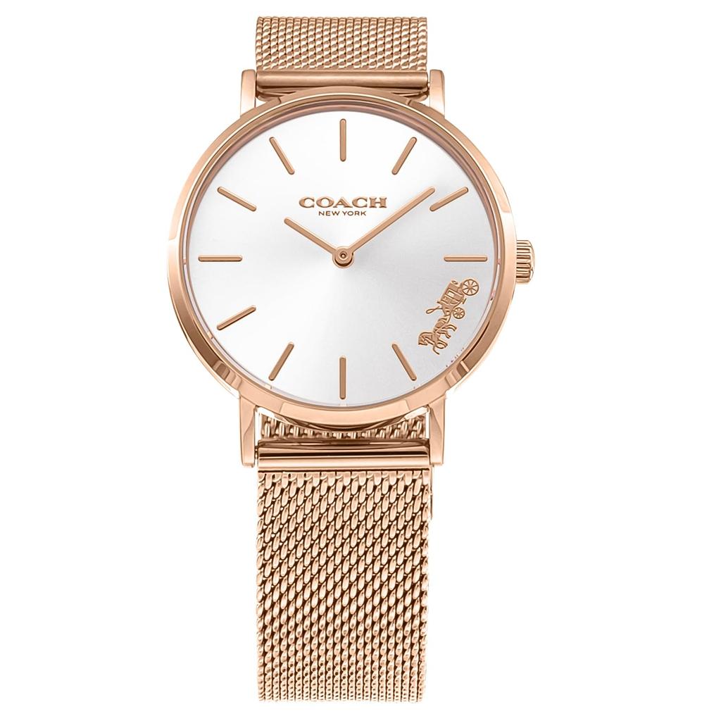 PERRY White Dial Stainless Steel Quartz 32MM Watch 14503425 Rose Gold [Coach] Women's [Item]