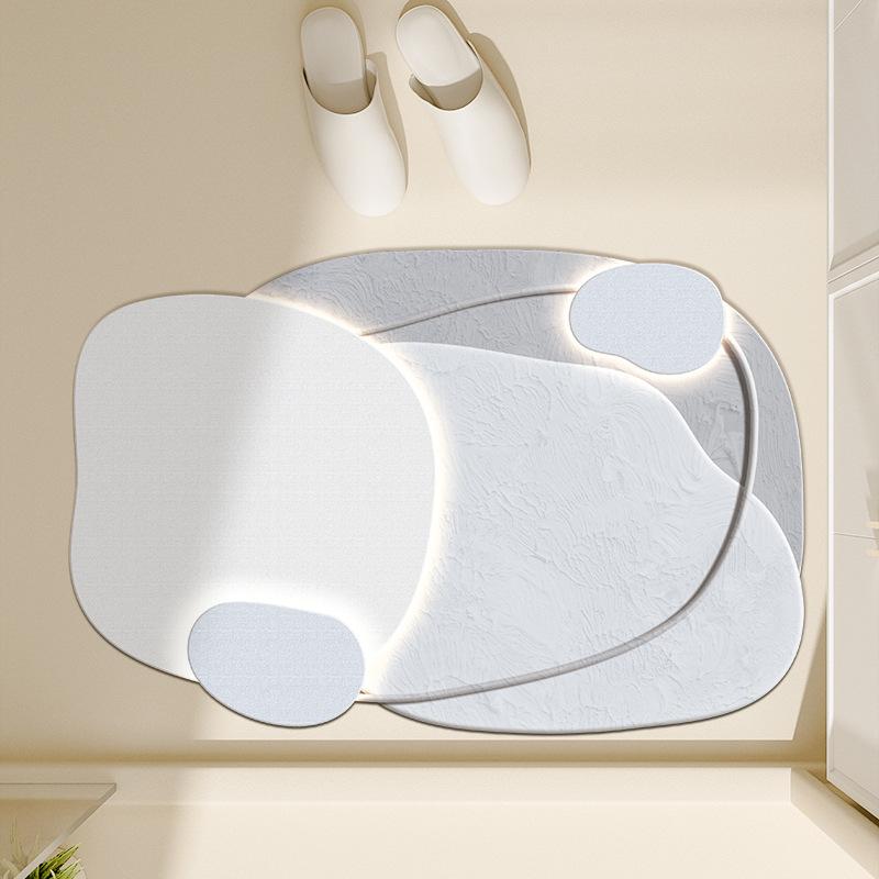 New Bathroom Absorbent Mat Light Luxury Advanced Sense Non-slip Mat Toilet Toilet Door Quick Drying Mat