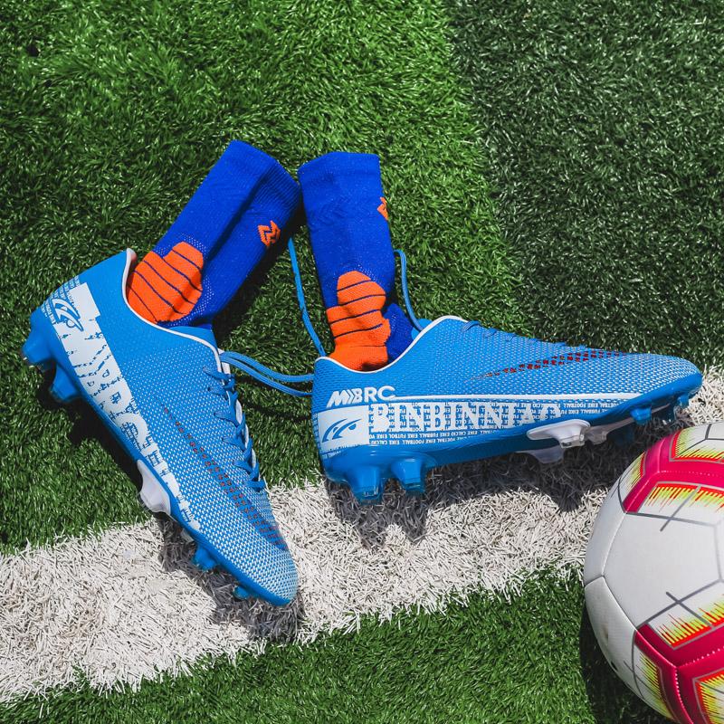 Мужские футбольные кроссовки с длинными шипами и короткими шипами. Футбольные бутсы. Нескользящие, устойчивые к падению кроссовки. Кроссовки для тренировок на твердом грунте.