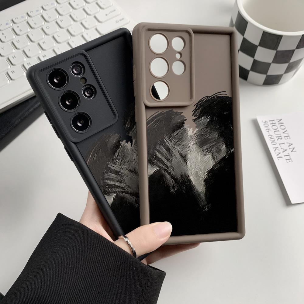 Эстетичный чехол для Samsung A55 5G S25 Ultra A54 A16 A15 A53 A35 A34 A14 A13 A06 A05 A05s A33 A25 S24 FE S23 Plus S22 Мягкий чехол