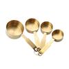 Набор из 4 современных стильных мерных чашек и ложек из нержавеющей стали для энтузиастов выпечки
