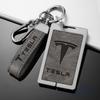 Leather Car NFC Card Key Case Cover Zinc Alloy Protection Shell Keychain For Tesla Model 3 Model Y Model S X Keyring Accessories
